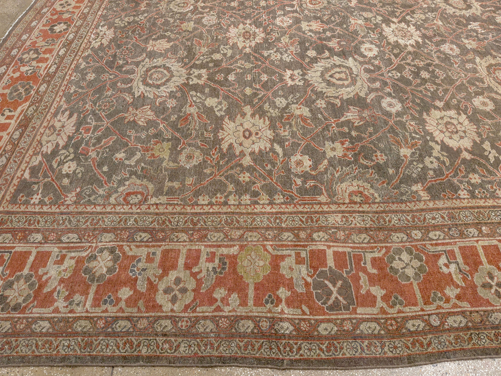 Antique Persian Mahal Oversize Carpet, No.31321 - Gsblank