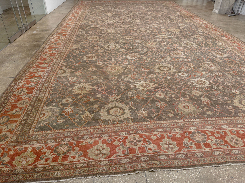 Antique Persian Mahal Oversize Carpet, No.31321 - Gsblank