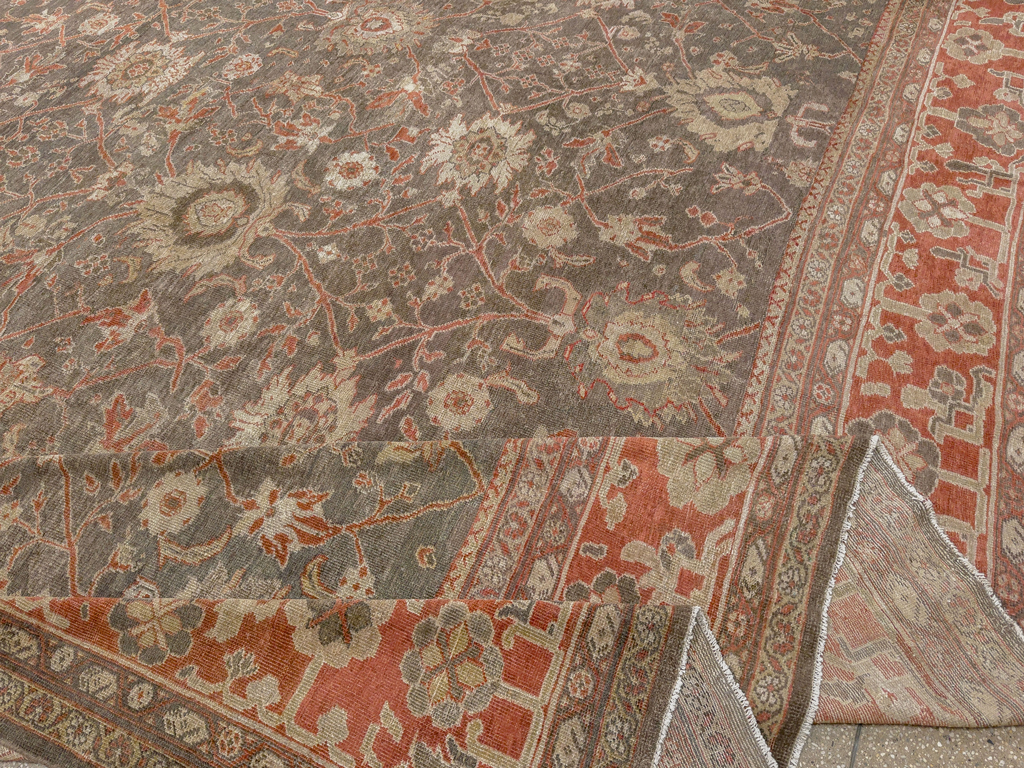 Antique Persian Mahal Oversize Carpet, No.31321 - Gsblank
