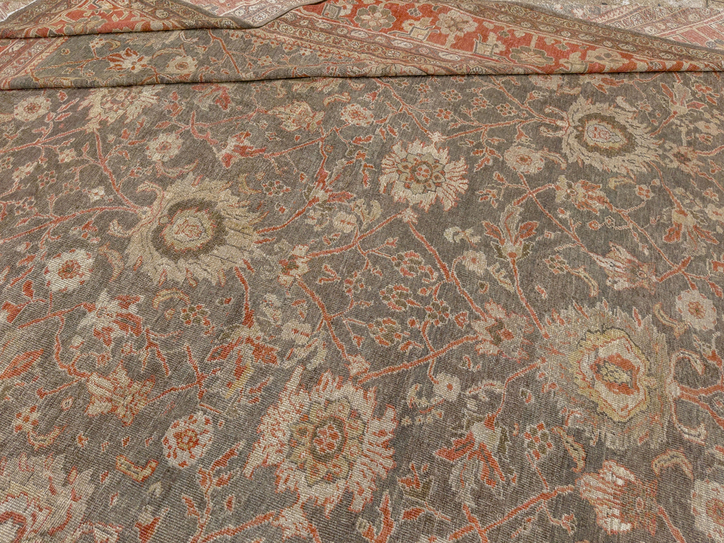 Antique Persian Mahal Oversize Carpet, No.31321 - Gsblank