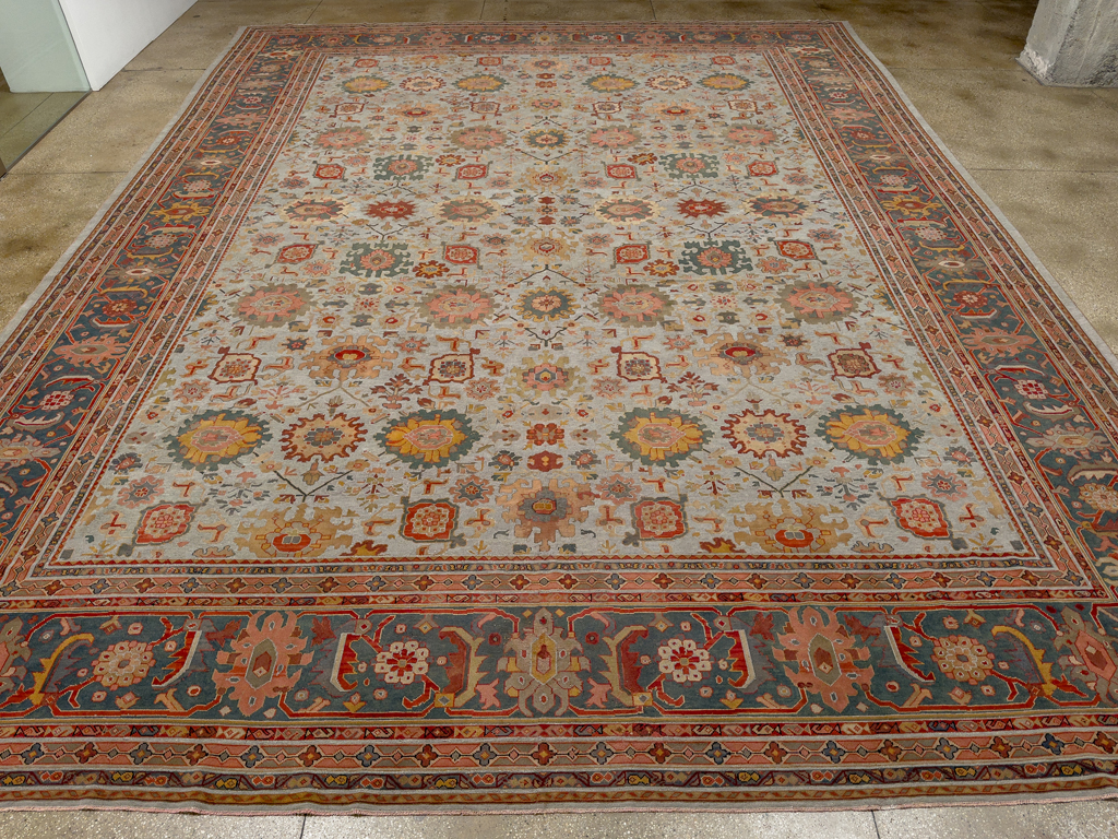 Antique Persian Mahal Oversize Carpet, No.31326 - Gsblank