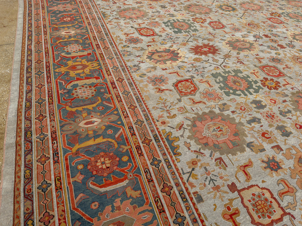 Antique Persian Mahal Oversize Carpet, No.31326 - Gsblank