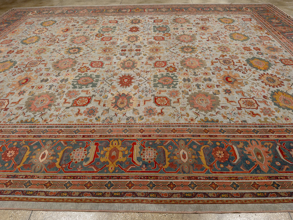 Antique Persian Mahal Oversize Carpet, No.31326 - Gsblank