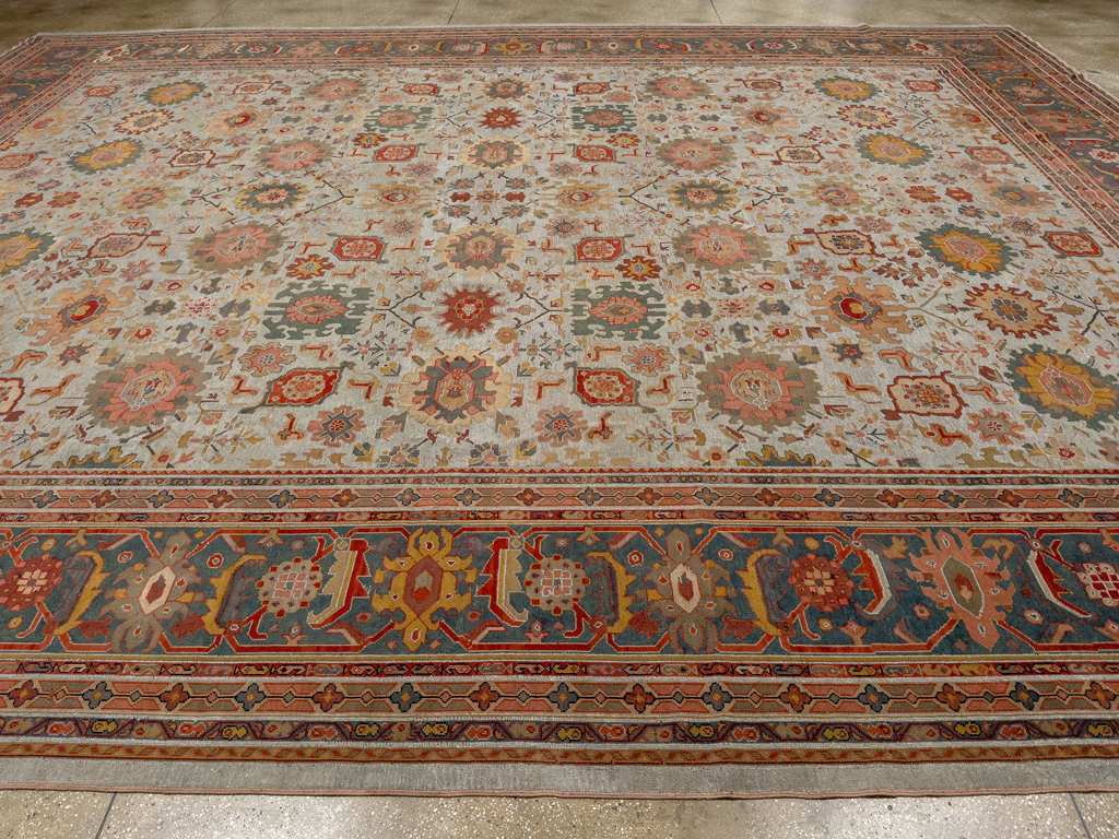 Antique European Mahal Oversize Carpet, No.31326 - Gsblank