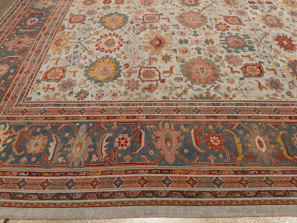 Antique Persian Mahal Oversize Carpet, No.31326 - Gsblank