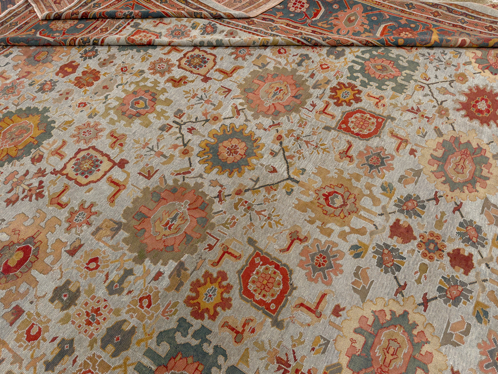 Antique Persian Mahal Oversize Carpet, No.31326 - Gsblank