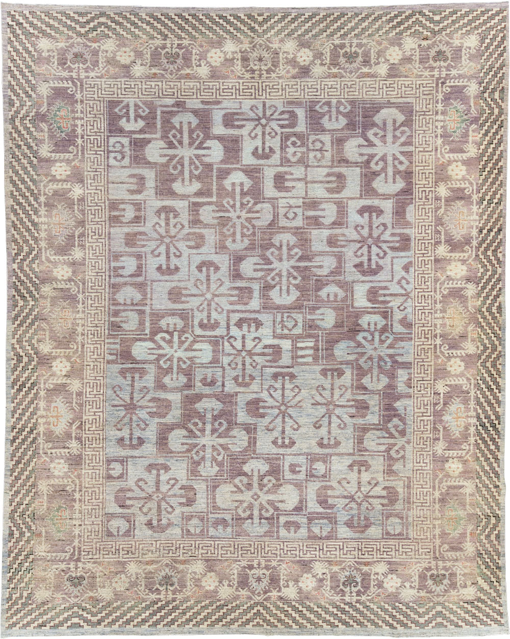 Contemporary East Turkestan Khotan Room Size Carpet, No.31329 - Gsblank