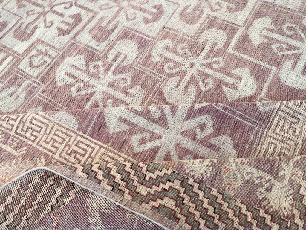 Contemporary East Turkestan Khotan Room Size Carpet, No.31329 - Gsblank