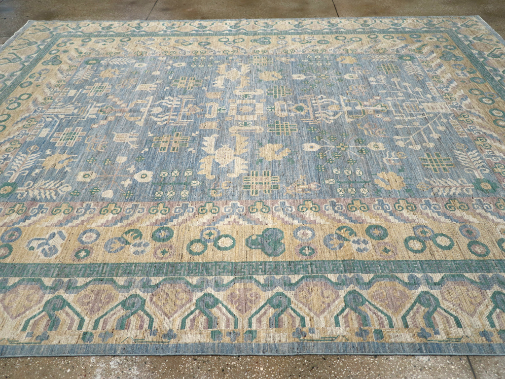 Contemporary East Turkestan Khotan Room Size Carpet, No.31331 - Gsblank