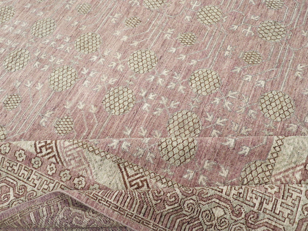 Contemporary East Turkestan Khotan Room Size Carpet, No.31332 - Gsblank