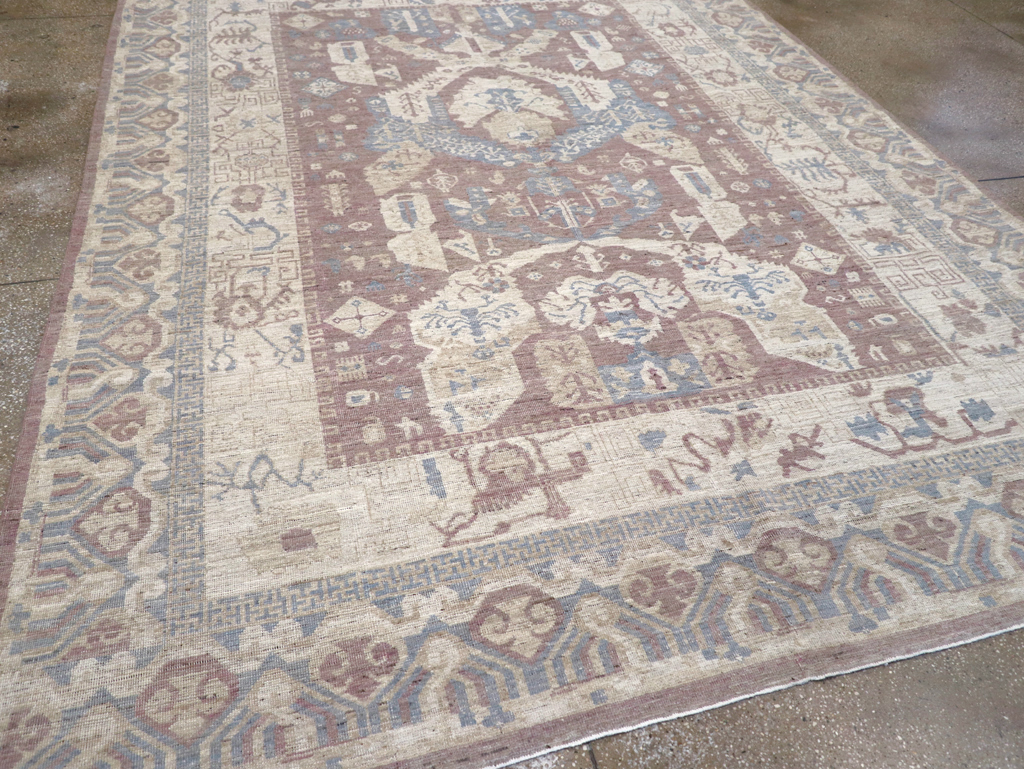 Contemporary East Turkestan Khotan Room Size Carpet, No.31334 - Gsblank