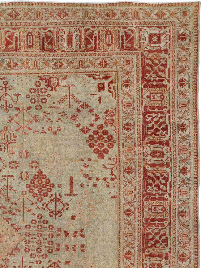 Antique Persian Joshegan Room Size Carpet, No.31336 - Gsblank