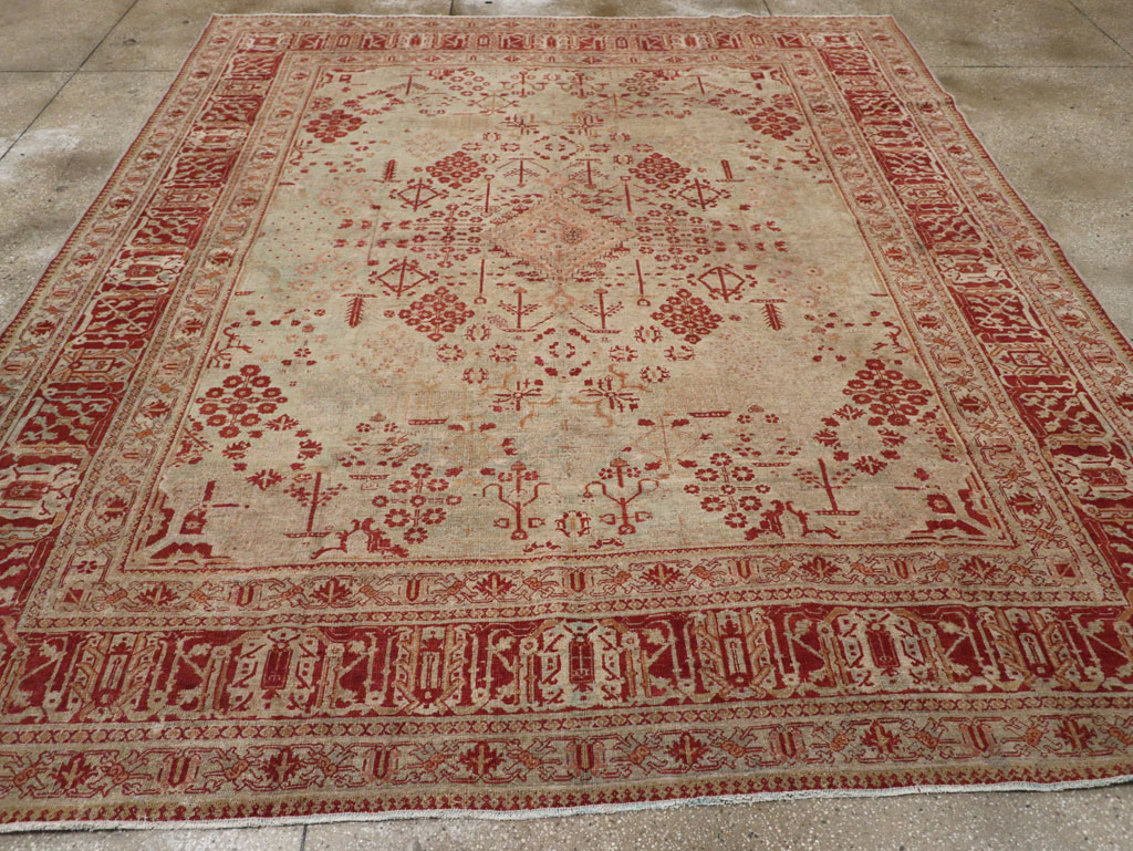 Antique Persian Joshegan Room Size Carpet, No.31336 - Gsblank