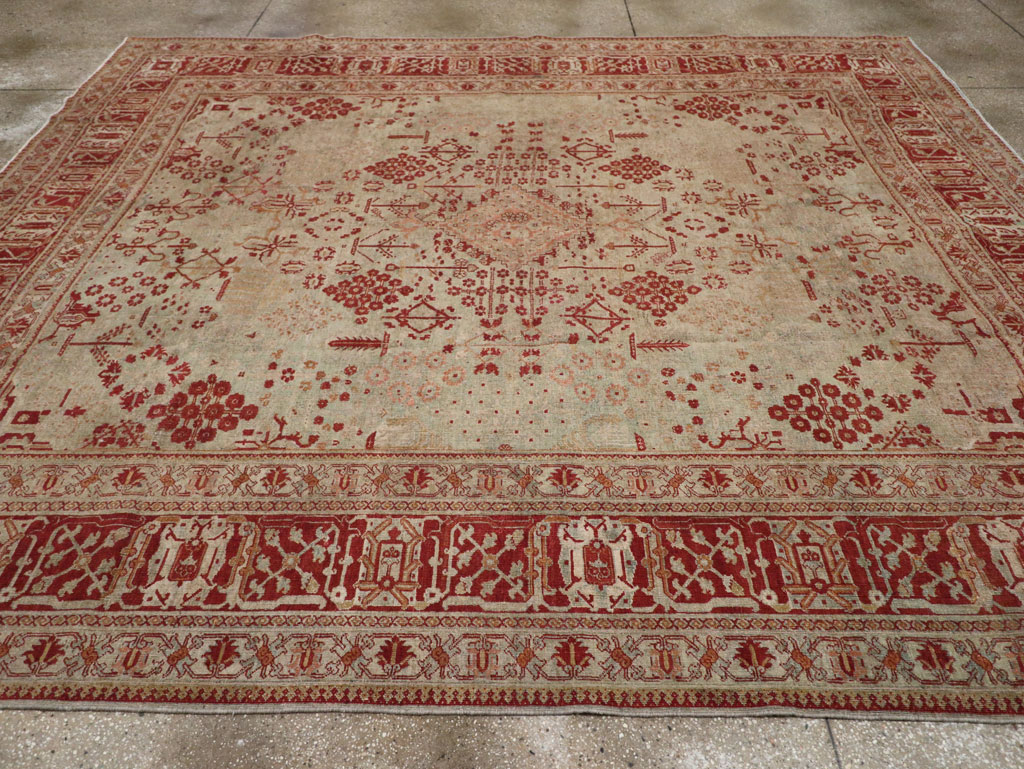 Antique Persian Joshegan Room Size Carpet, No.31336 - Gsblank