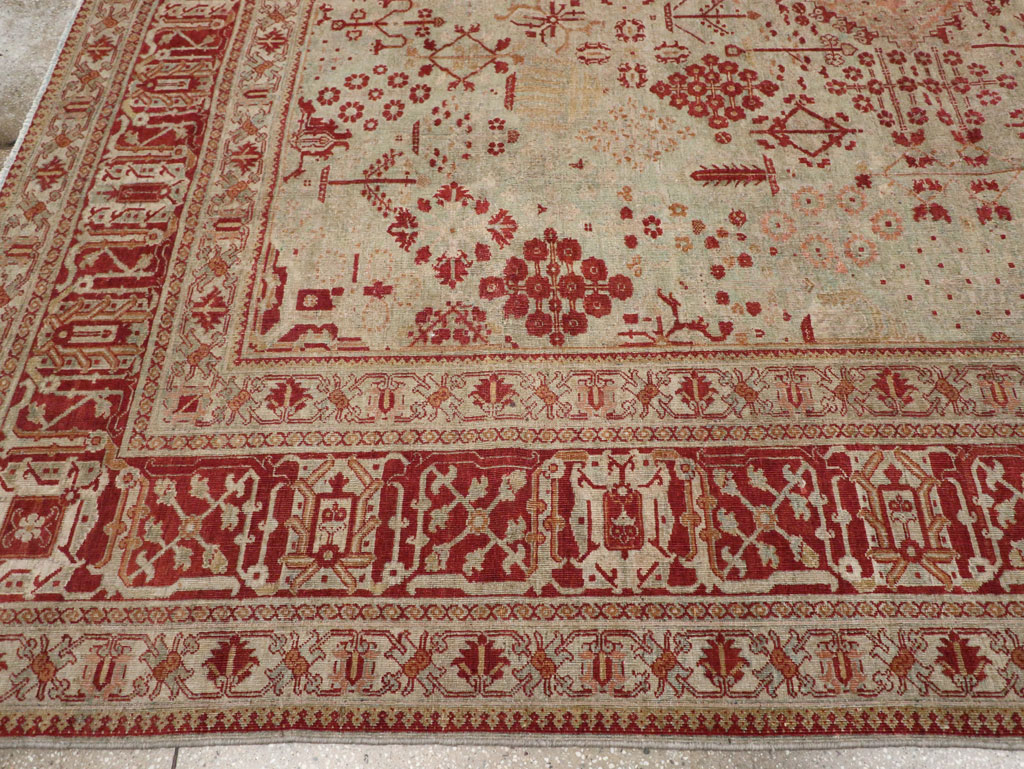 Antique Persian Joshegan Room Size Carpet, No.31336 - Gsblank