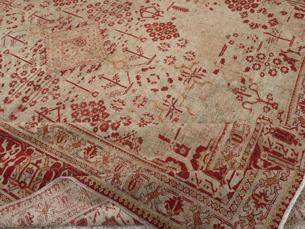 Antique Persian Joshegan Room Size Carpet, No.31336 - Gsblank