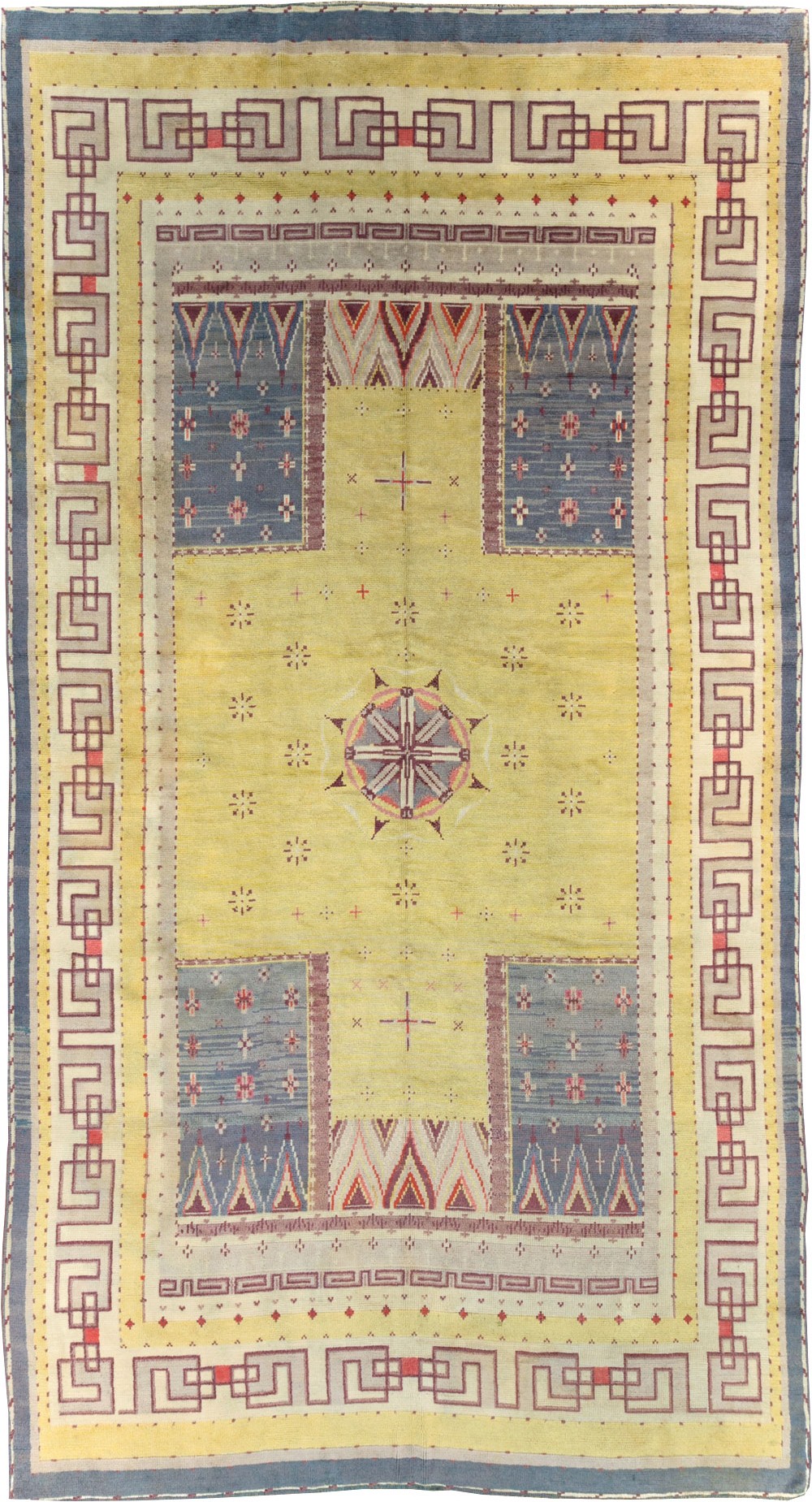 Vintage European Art Deco Long and Narrow Carpet, No.31337 - Gsblank