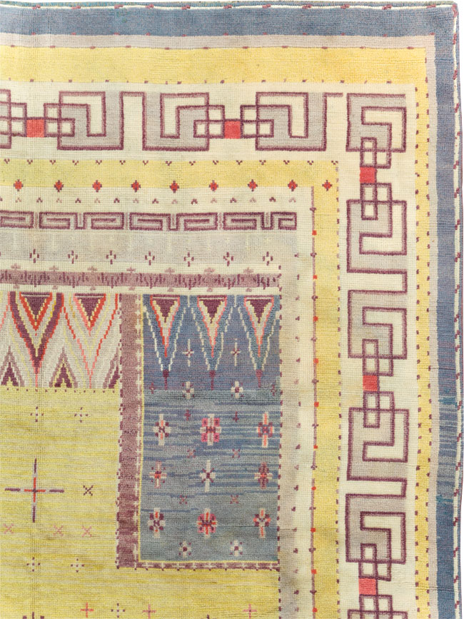 Vintage European Art Deco Long and Narrow Carpet, No.31337 - Gsblank