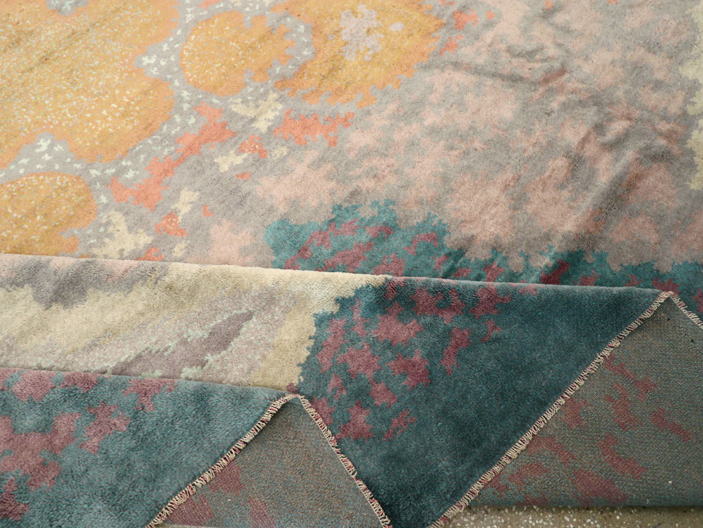 Antique European Art Deco Square Room Size Carpet, No.31338 - Gsblank