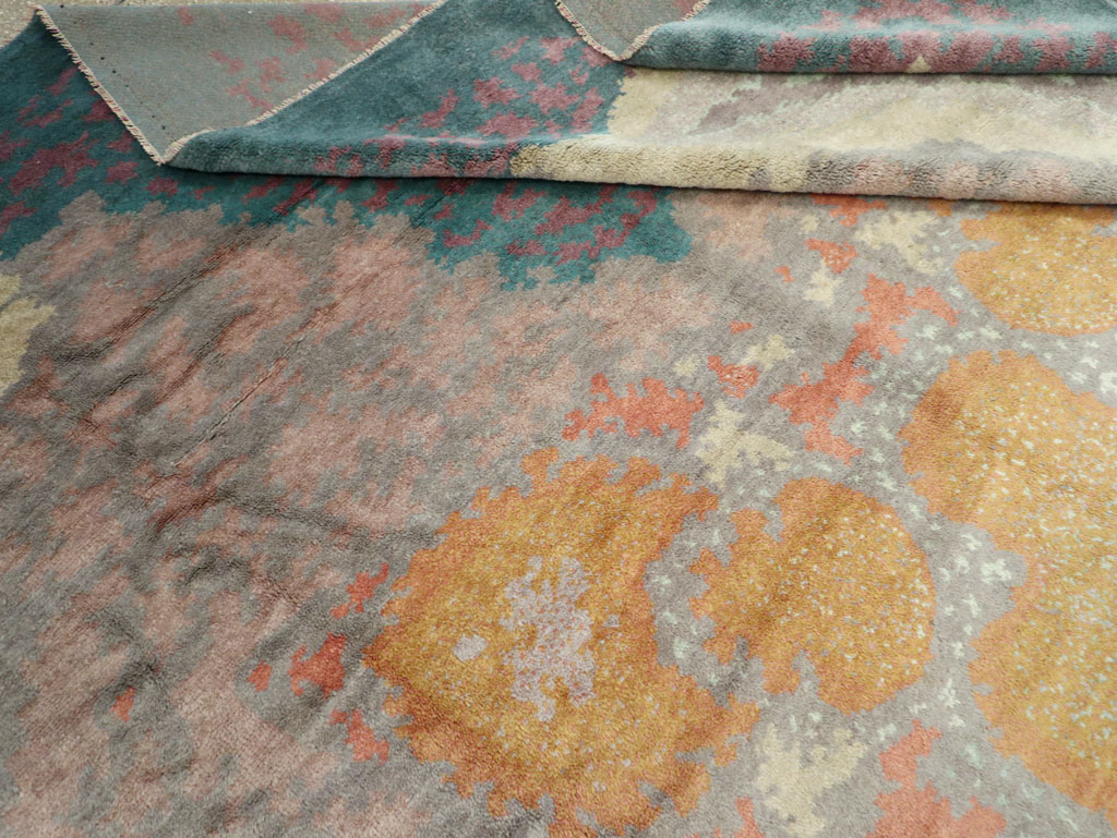 Antique European Art Deco Square Room Size Carpet, No.31338 - Gsblank