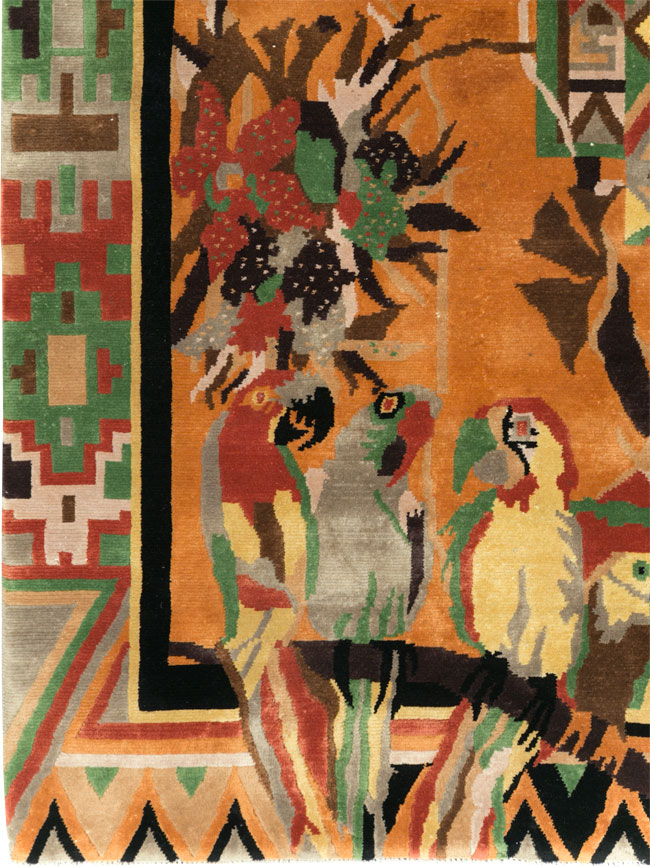 Vintage Tibetan Art Deco Carpet by Nini Ferrucci, No.31340 - Gsblank