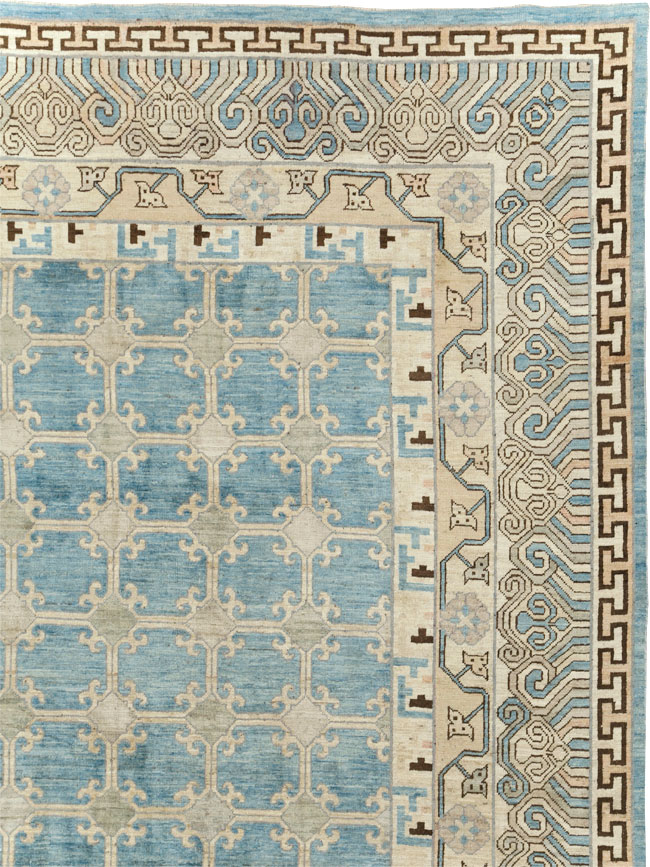 Modern East Turkestan Khotan Large Room Size Carpet, No.31342 - Gsblank