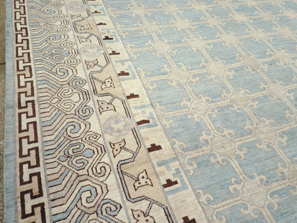 Modern East Turkestan Khotan Large Room Size Carpet, No.31342 - Gsblank