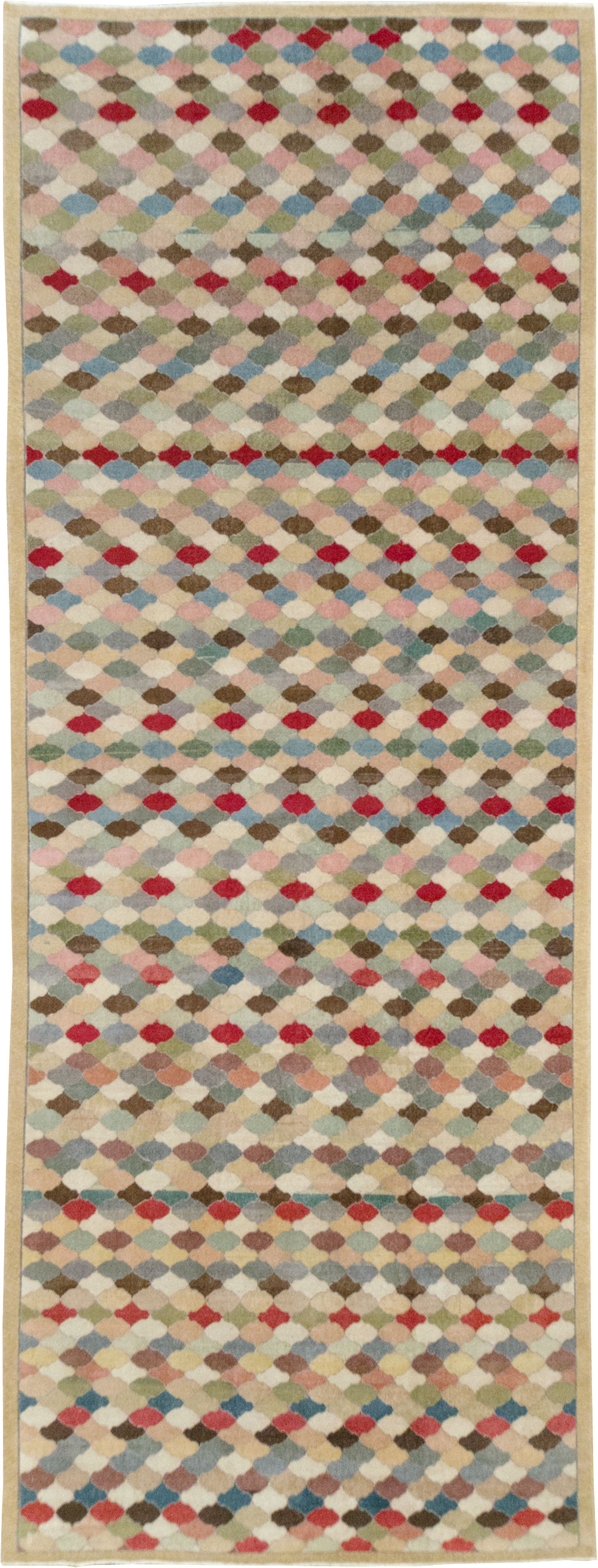 Vintage Turkish Anatolian Wide Gallery Runner, No.31351 - Gsblank