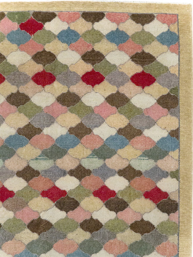 Vintage Turkish Anatolian Wide Gallery Runner, No.31351 - Gsblank