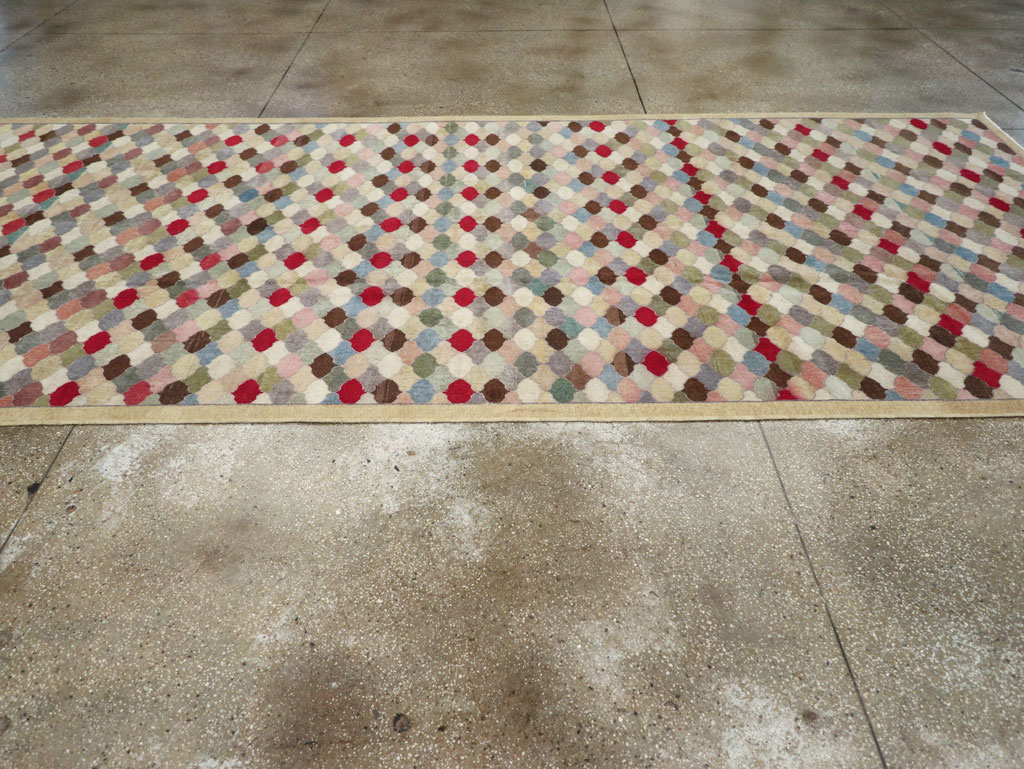 Vintage Turkish Anatolian Wide Gallery Runner, No.31351 - Gsblank