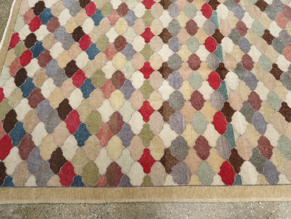 Vintage Turkish Anatolian Wide Gallery Runner, No.31351 - Gsblank