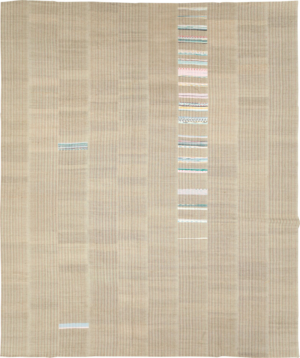 Modern Turkish Flatweave Large Room Size Carpet, No.31357 - Gsblank