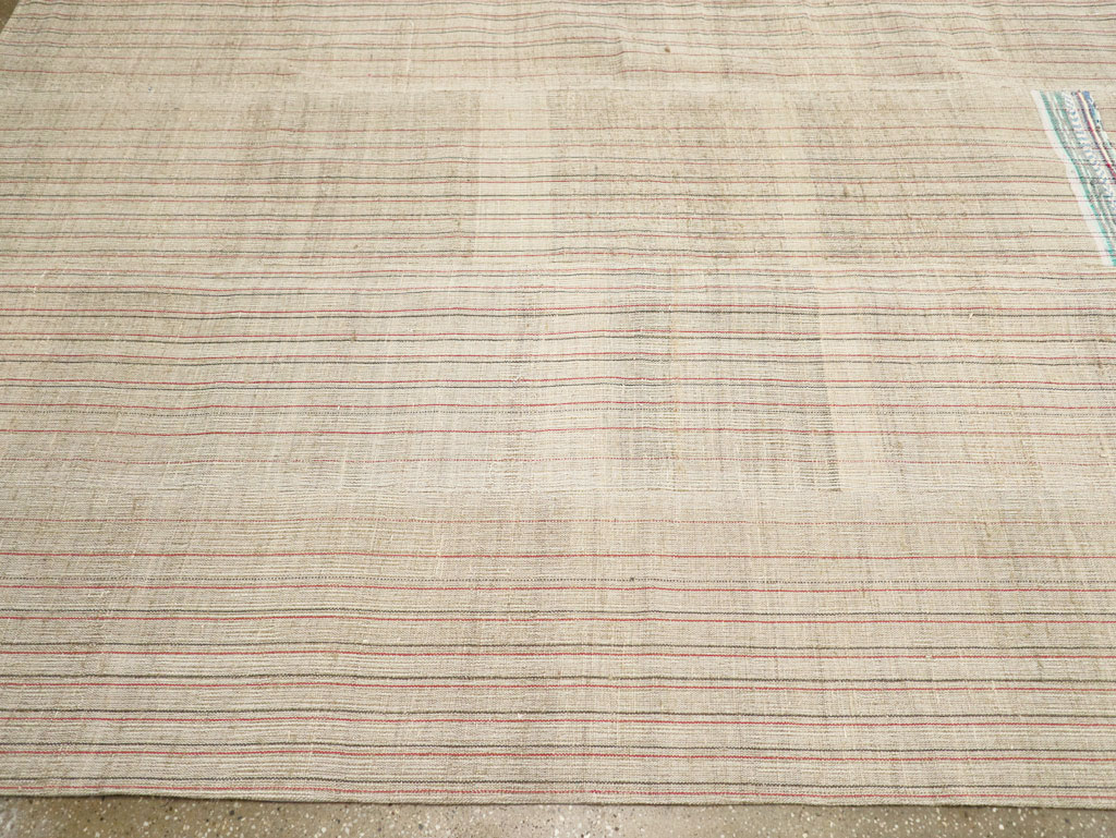Modern Turkish Flatweave Large Room Size Carpet, No.31357 - Gsblank
