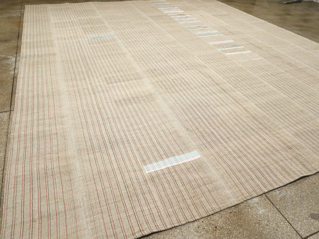 Modern Turkish Flatweave Large Room Size Carpet, No.31357 - Gsblank