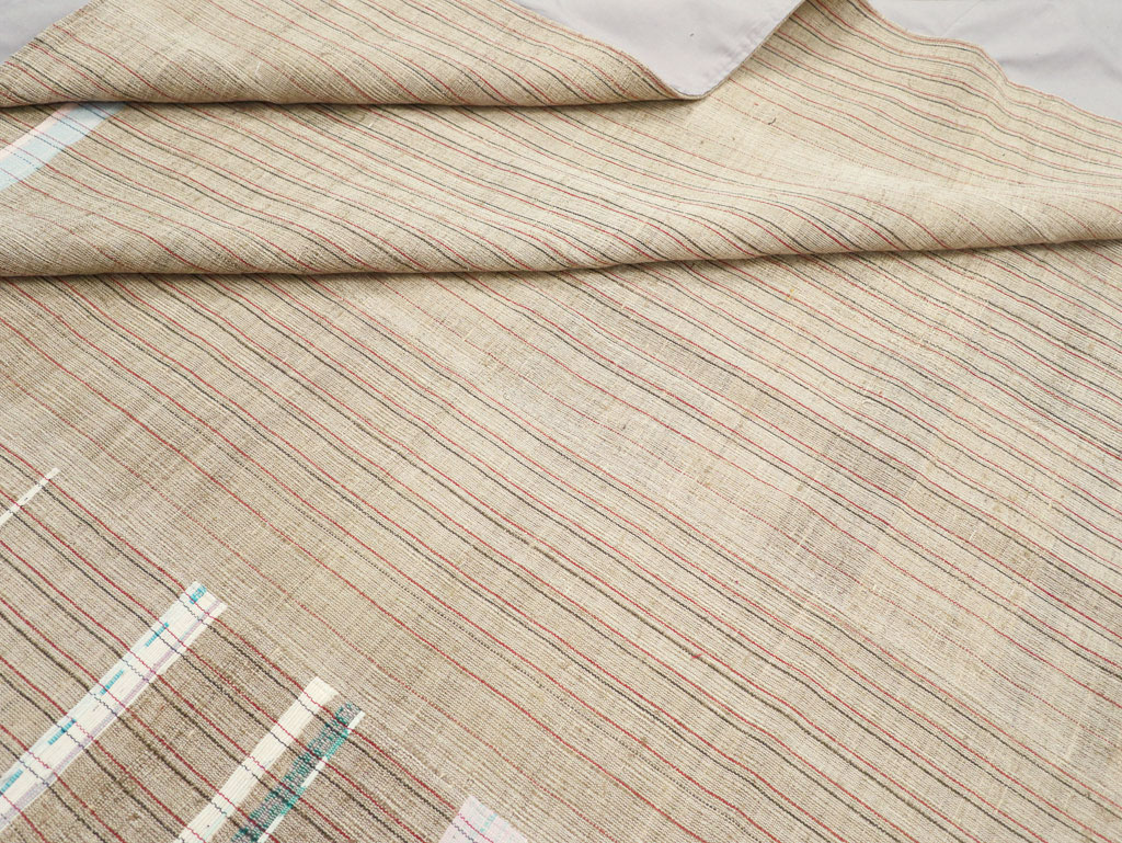 Modern Turkish Flatweave Large Room Size Carpet, No.31357 - Gsblank