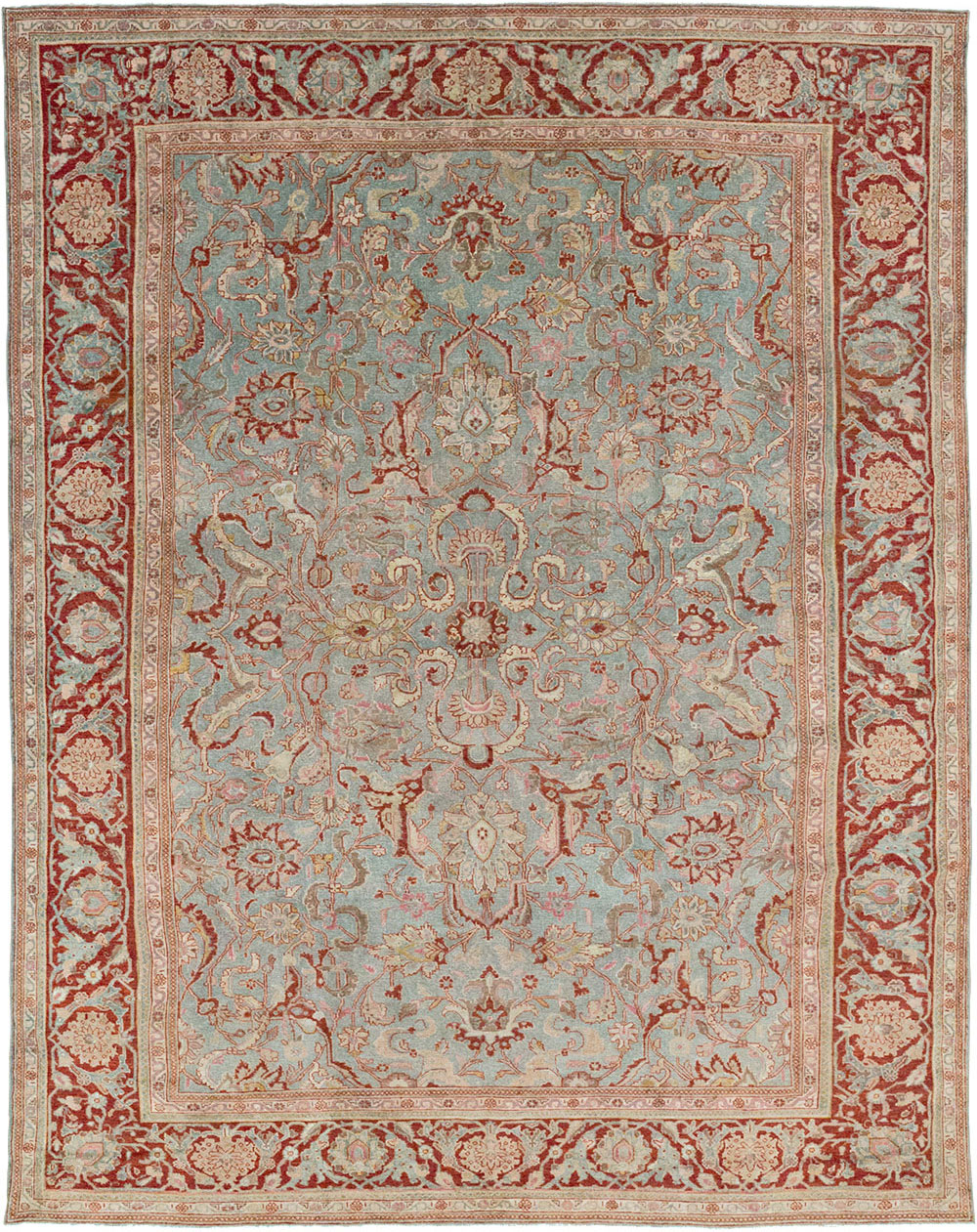 Antique Persian Malayer Room Size Carpet, No.31369 - Gsblank