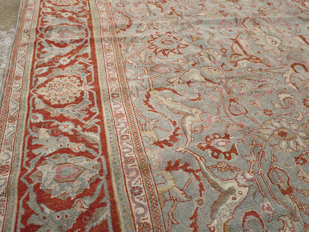 Antique Persian Malayer Room Size Carpet, No.31369 - Gsblank