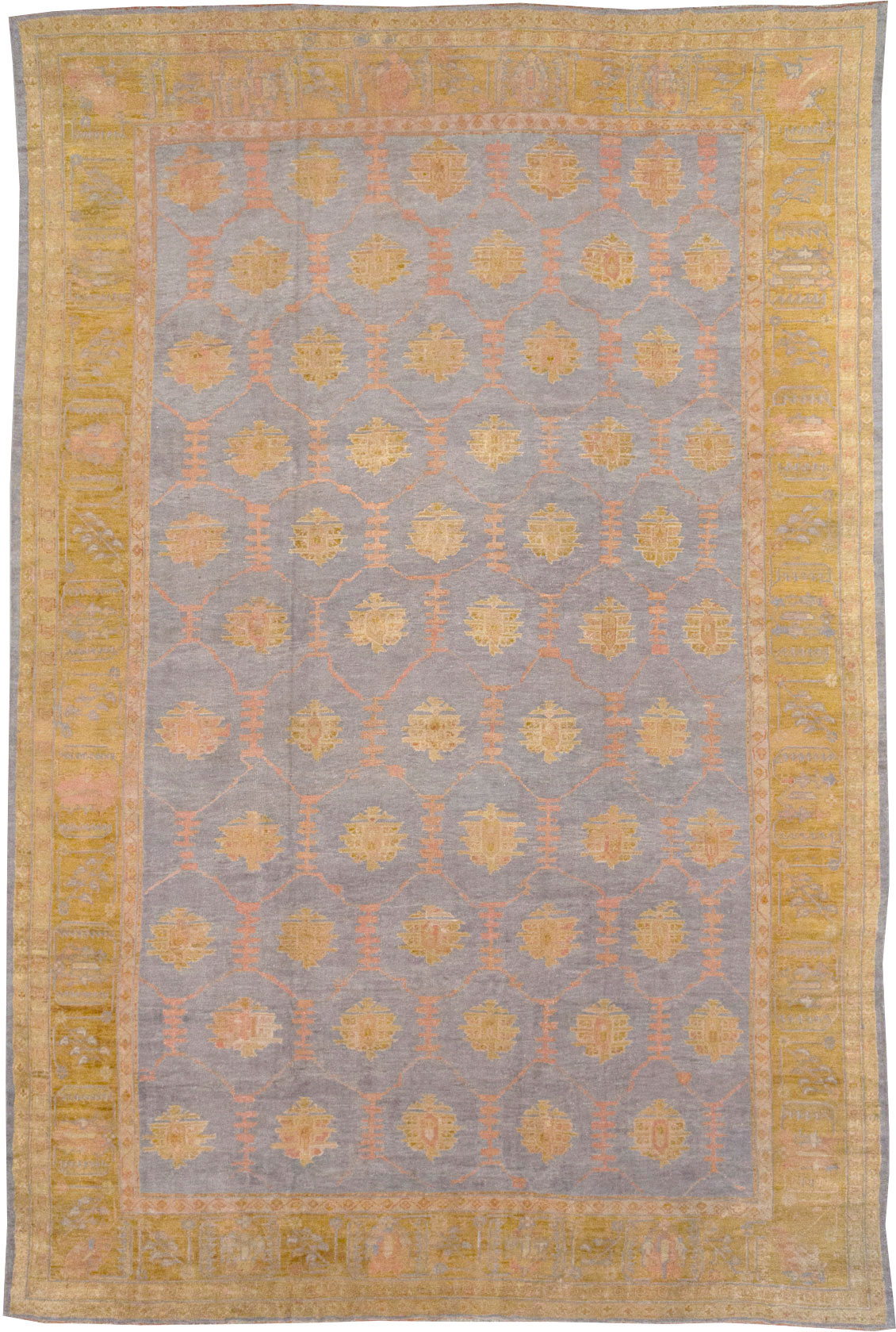 Antique Turkish Oushak Large Carpet, No.31372 - Gsblank