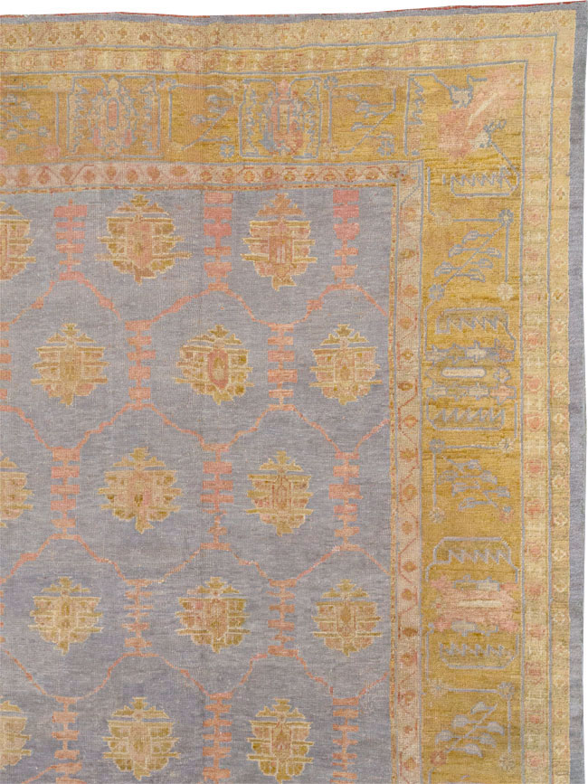 Antique Turkish Oushak Large Carpet, No.31372 - Gsblank