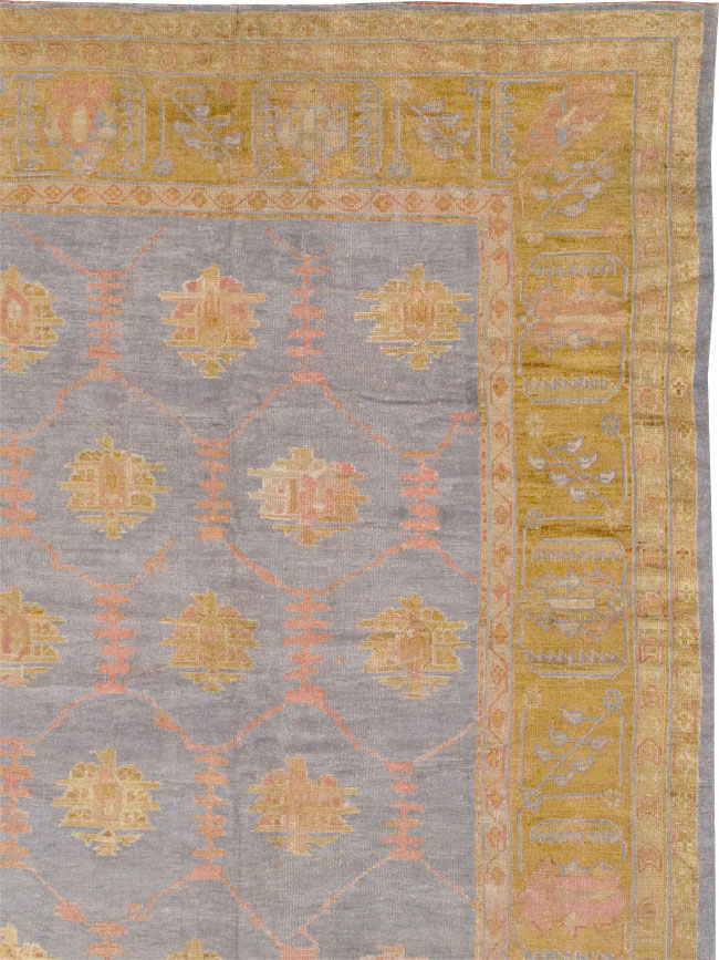 Antique Turkish Oushak Large Carpet, No.31372 - Gsblank