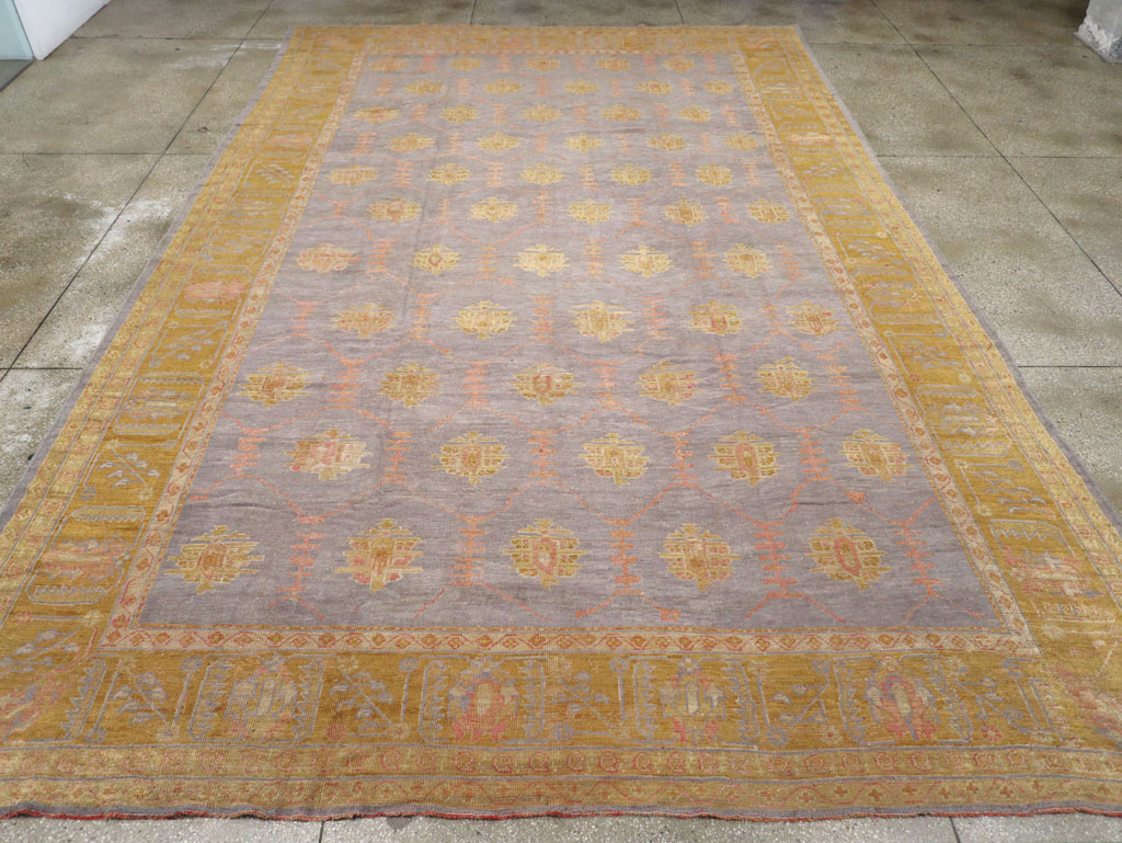 Antique Turkish Oushak Large Carpet, No.31372 - Gsblank