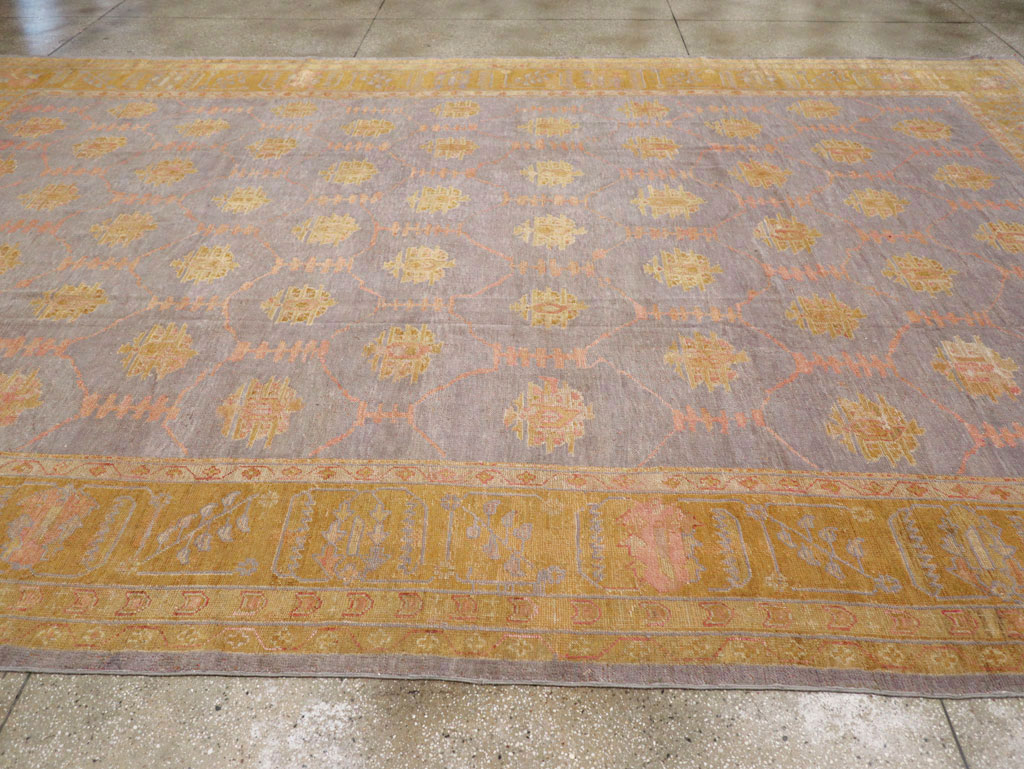 Antique Turkish Oushak Large Carpet, No.31372 - Gsblank