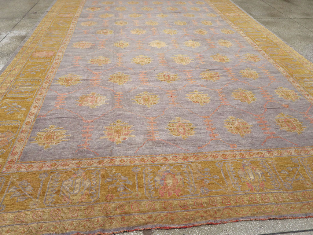 Antique Turkish Oushak Large Carpet, No.31372 - Gsblank