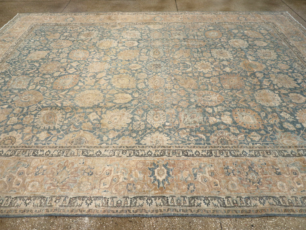 Antique Persian Tabriz Room Size Carpet, No.31374 - Gsblank