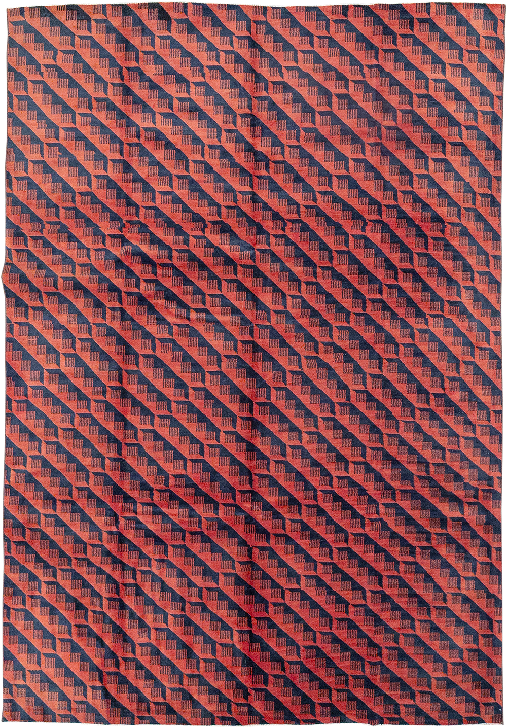 Vintage Anatolian Deco Carpet, No.31375 - Gsblank