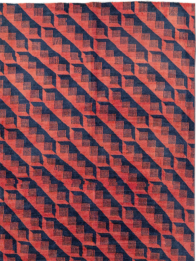 Vintage Anatolian Deco Carpet, No.31375 - Gsblank