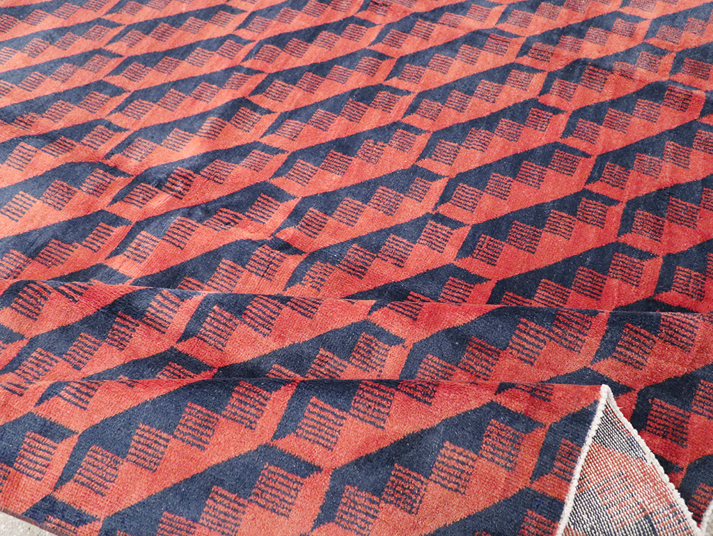 Vintage Anatolian Deco Carpet, No.31375 - Gsblank