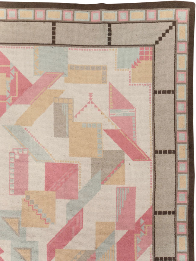 Vintage European Art Deco Large Room Size Carpet, No.31378 - Gsblank