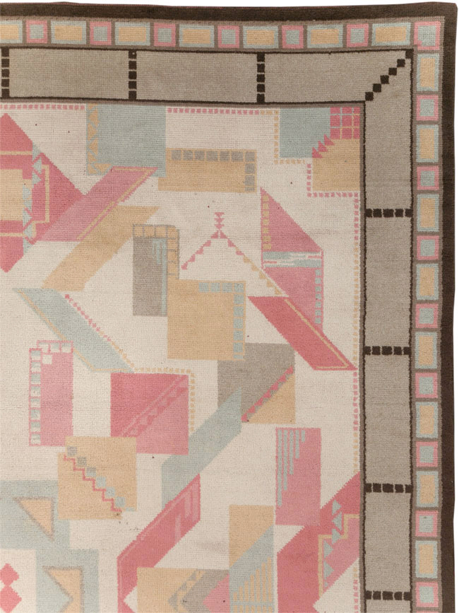 Vintage European Art Deco Large Room Size Carpet, No.31378 - Gsblank