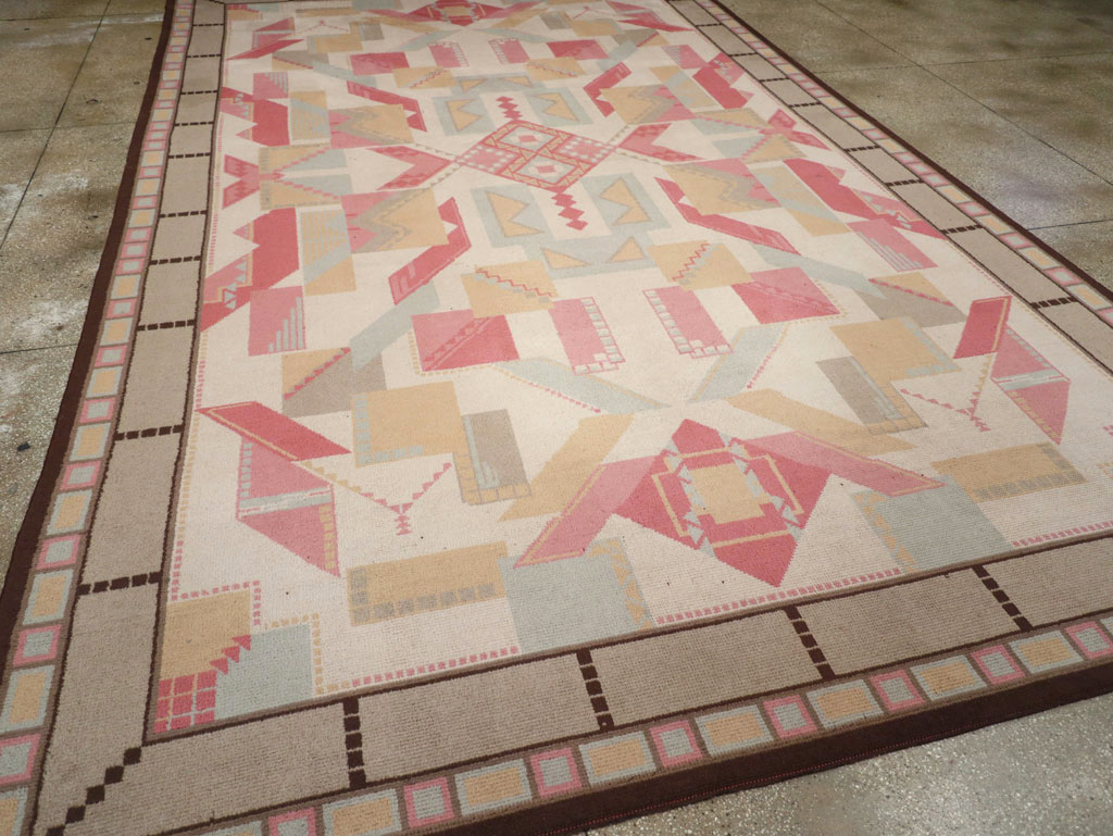 Vintage European Art Deco Large Room Size Carpet, No.31378 - Gsblank